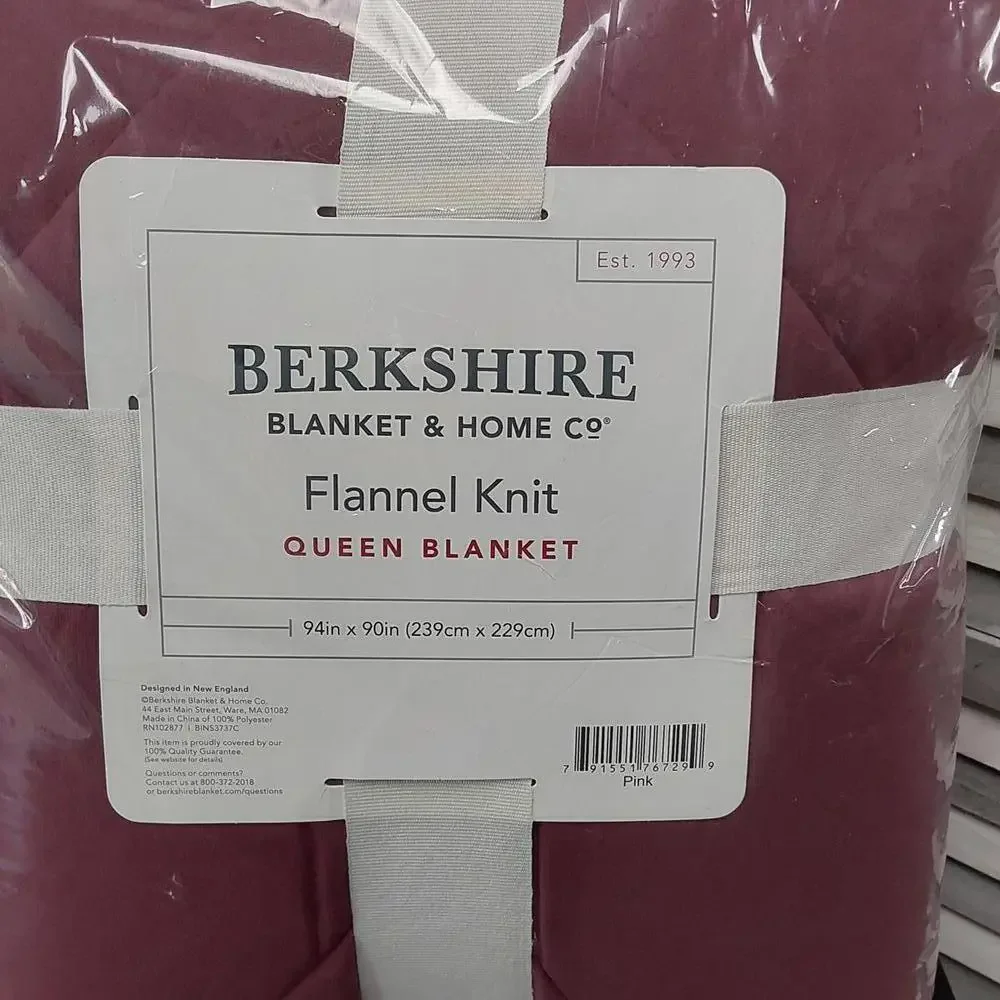Berkshire Ultra Blanket – Flannel Knit – Cozy Comfort in Plum | Queen